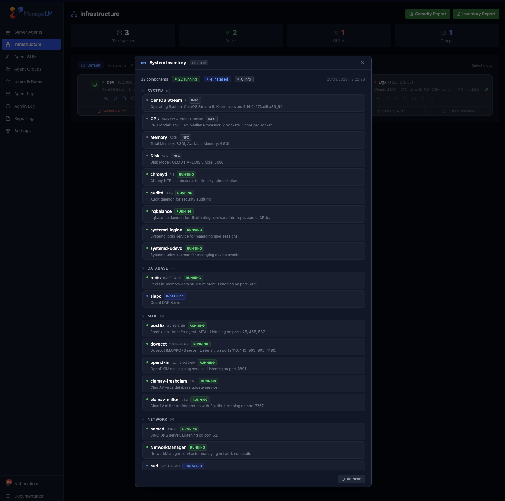 ManageLM system inventory viewer